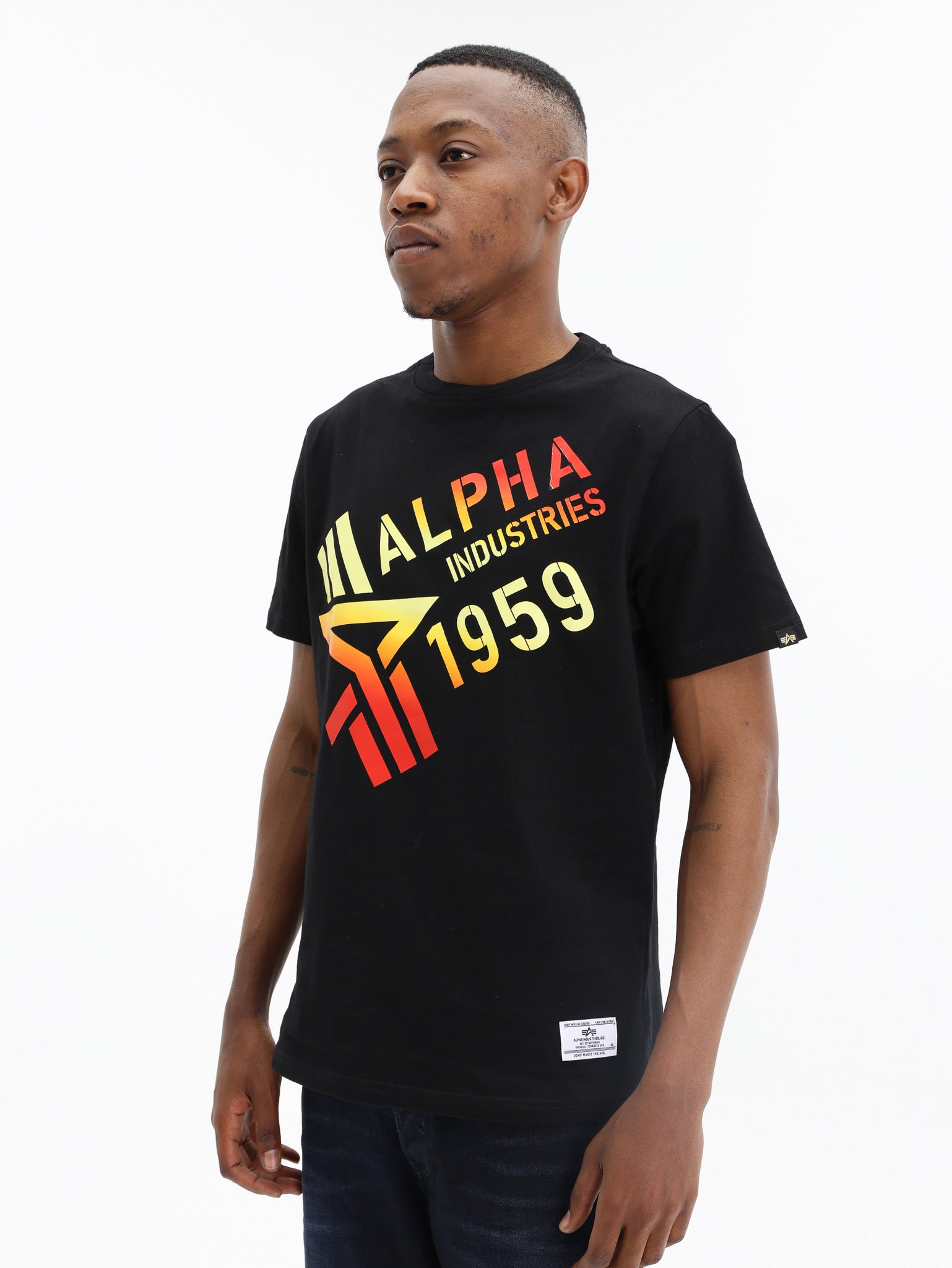 Alpha T-Shirt Gradient Black